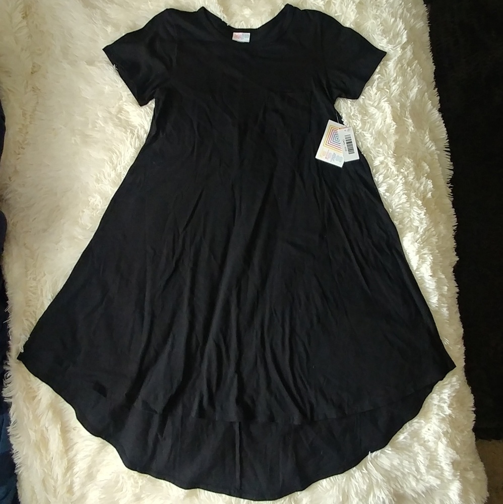 Lularoe solid black XXS Carly New With Tags